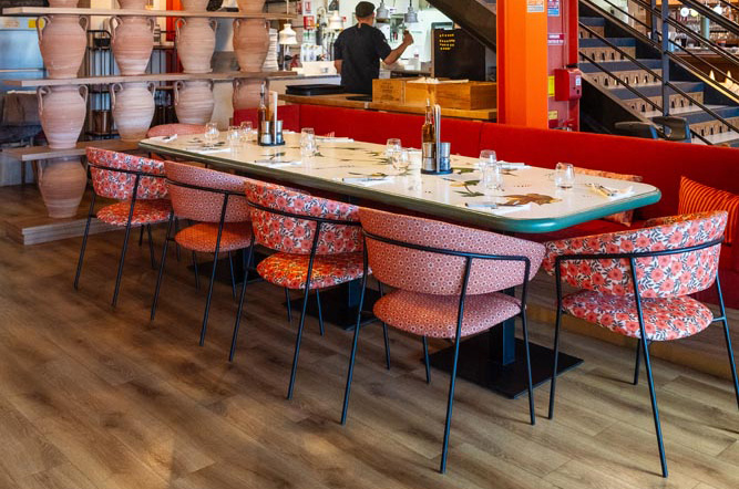 pose de sol souple - restaurant - la teste de buch - pose revêtements de sols
